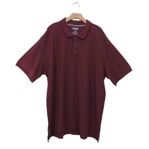 Duluth Trading Co. Polo Shirt Mens 2XL Burgundy Short Sleeve 100% Cotton Golf